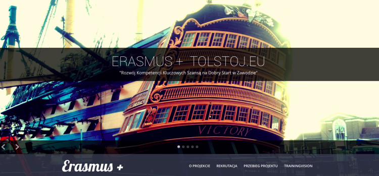 Nowa strona internetowa Erasmus Plus – Tołstoj