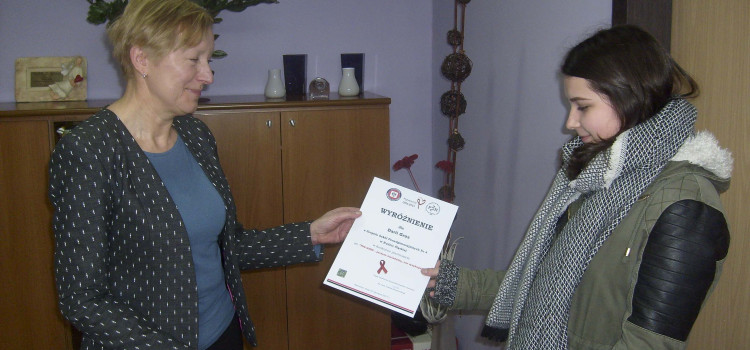 Daria Gros odebrała wyróżnienie Daria Gros odebrała wyróżnienie