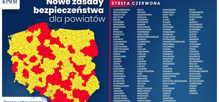 Pilne! Od 17.10.2020 r. Ruda Śląska będzie pośród 152 powiatów w całej Polsce, które będą w strefie czerwonej Pilne! Od 17.10.2020 r. Ruda Śląska będzie pośród 152 powiatów w całej Polsce, które będą w strefie czerwonej