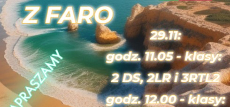 Erasmus + Impresje z FARO 29.11.2023 Erasmus + Impresje z FARO 29.11.2023