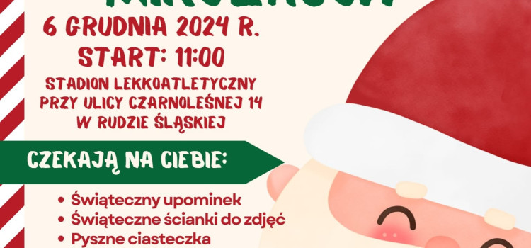 Czas na wspólne działanie i dobrą zabawę! Już 6 grudnia o godzinie 11:00 weźmiemy udział w wyjątkowym Biegu Mikołajkowym, organizowanym przez MOSiR Ruda Śląska Czas na wspólne działanie i dobrą zabawę! Już 6 grudnia o godzinie 11:00 weźmiemy udział w wyjątkowym Biegu Mikołajkowym, organizowanym przez MOSiR Ruda Śląska