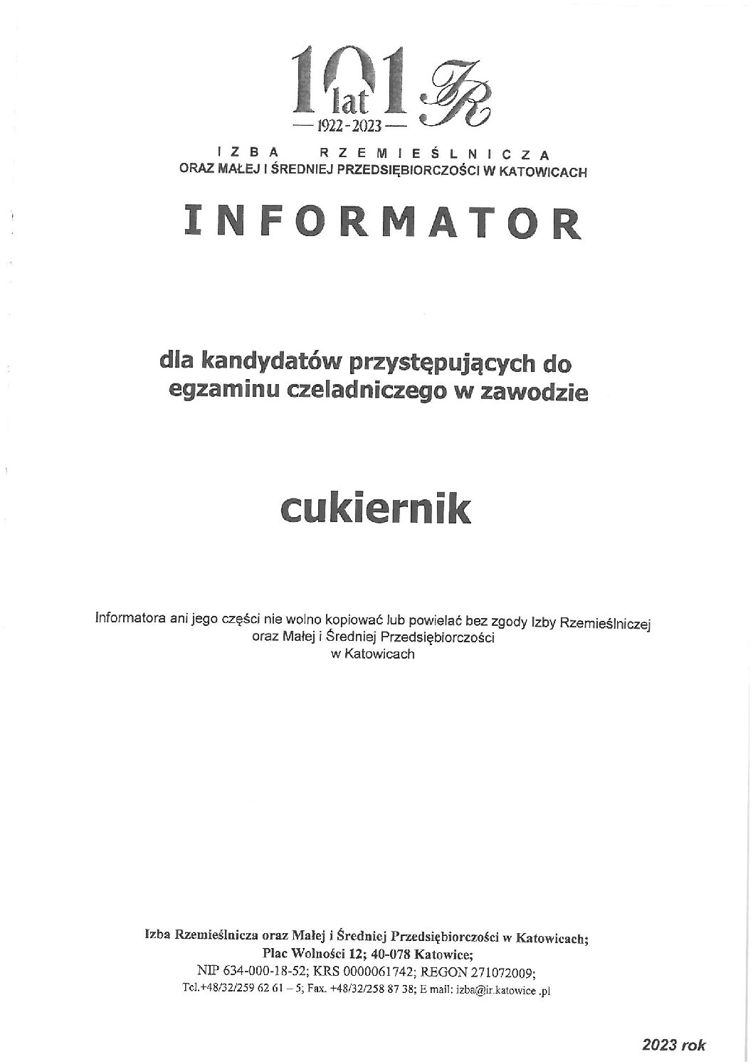 informator cukiernik