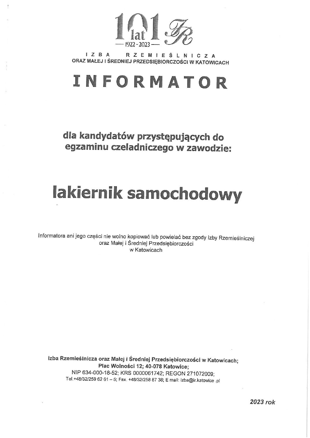 informator lakiernik sam