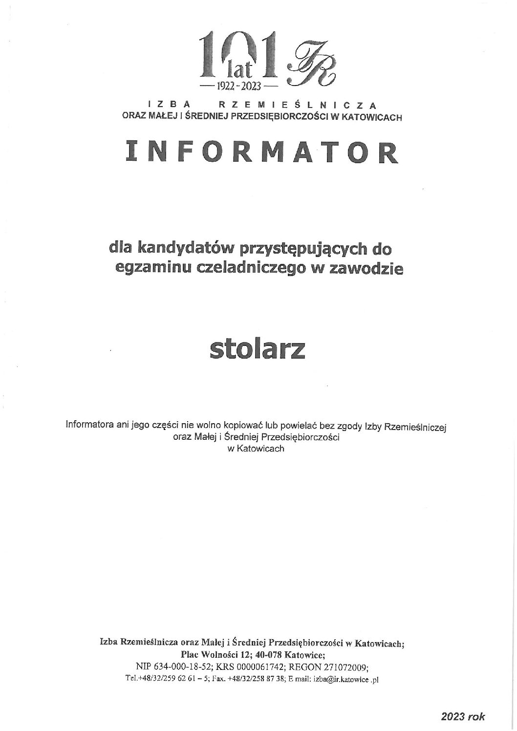 informator stolarz